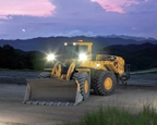 New Wheel Loader dropping dirt,New Komatsu Wheel Loader under dusk sky